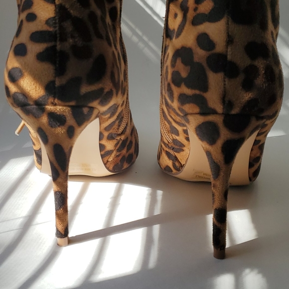 LEOPARD HEEL BOOTS sz 7 - Picture 5 of 6